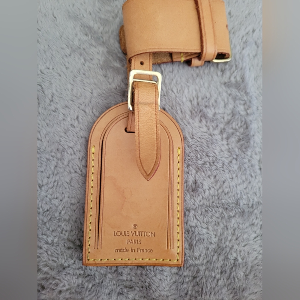 Louis vuitton luggage tag and poignet
